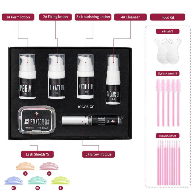 ICONSIGN Airless Bottle Lash Lift kit - Natural and Denser Eyelash