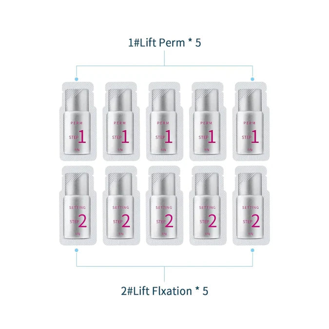 Fast Perm Lash Perm Kit Eyelash Perming & Styling Lotion Sachets (Quantity: 2×5 Packs)